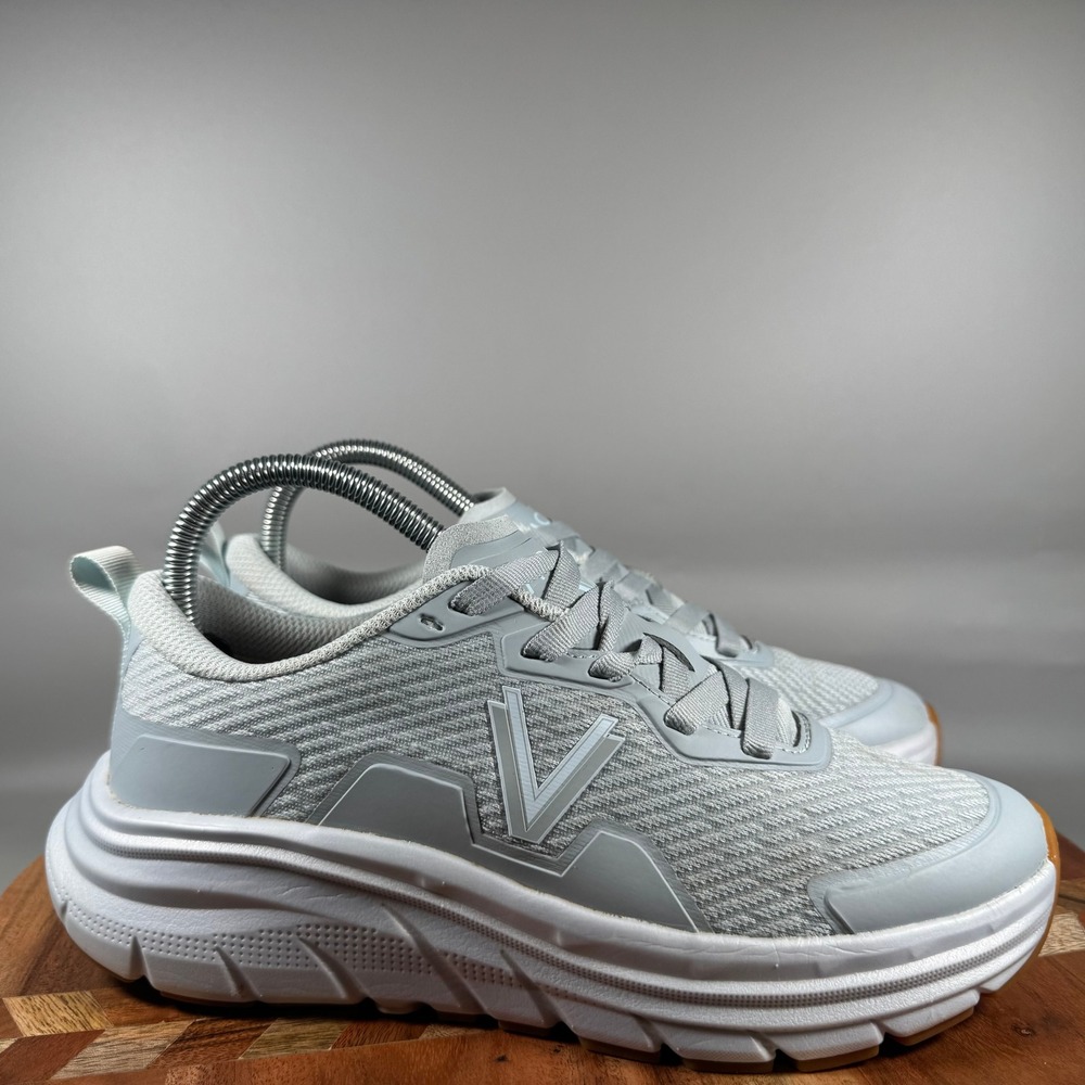 Vionic Walk Max Womens 7.5 Light Grey Mesh Orthotic Walking Sneakers